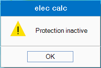 Protection inactive
